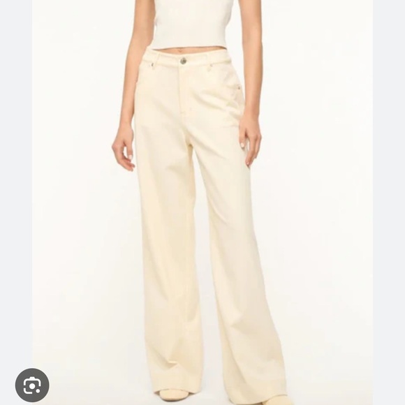 STAUD Grayson Pant - Ecru size 8 - Picture 6 of 9